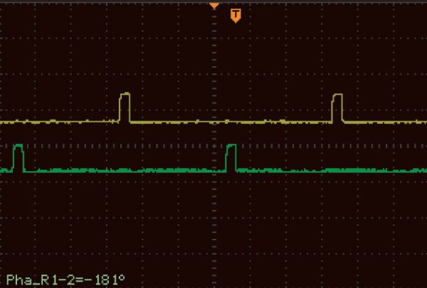 Fig 15 – Considerando o Dwell em relação ao ângulo (Dwell Angle), o defasamento entre os pulsos dos dois fios corresponde a 180°