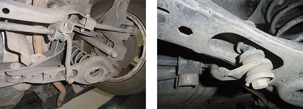 Suspensão traseira multilink com barra estabilizadora e bieletas / Bieleta da barra estabilizadora traseira